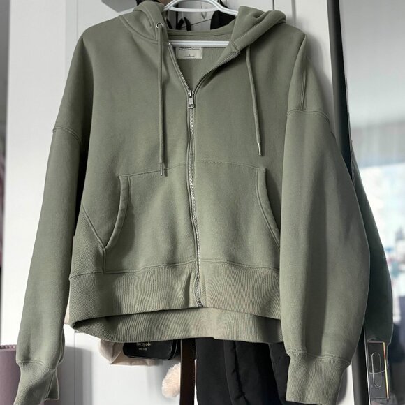 Abercrombie & Fitch - Essential Ribbed Sunday Hooded Full-Zip - L - Picture 2 of 3